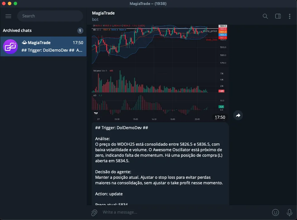 Conecte via Telegram